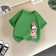 thumbnail image 4 of T-shirt d'Été à Manches Courtes et Col Rond Imprimé Mode Mignon pour Filles Juniors Petites Filles Crop Top 4t, 4 of 4