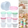 thumbnail image 1 of XIPYYKM 9 Pack- 4/5.4/6.76oz Freezer Storage Containers, Plastic Food Storage Containers with Twist Top Lids, BPA Free and Reusable Soup Containers with Lids, Leakproof/Microwave/Dishwasher Safe, 1 of 9