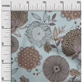 thumbnail image 2 of oneOone Velvet Light Blue Fabric Asian Floral Craft Projects Decor Fabric Printed By The Yard 58 Inch Wide, 2 of 4