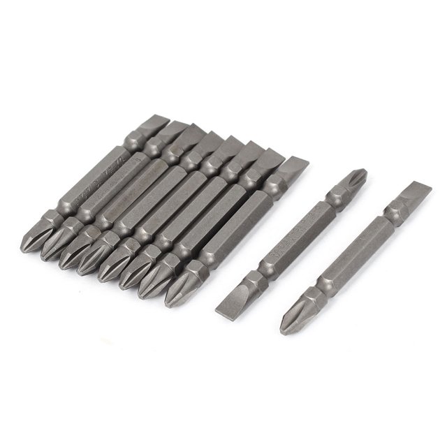 Unique Bargains Embout Magnétique 6mm PH2 Phillips Double Extrémité Tournevis 10 Pcs