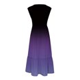 thumbnail image 5 of 2024 Longues Robes Maxi à Bretelles Spaghetti pour Femmes Été, Robes Maxi Dégradées Sans Manches pour Femmes Grande Taille, Robes d'Été Décontractées à Col Rond pour la Plage Robe Évasée, Robe Maxi Fluide à Étages pour Femmes, 5 of 5