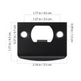 thumbnail image 2 of IFANLANDOR 4Pack Matte Black Door Strike Plate Stainless Steel Door Reinforcement for Home Locking System, 2 of 6