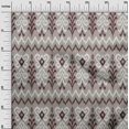 thumbnail image 2 of oneOone Silk Tabby Fabric Chevron & Swirl Ikat Print Fabric BTY 42 Inch Wide, 2 of 4