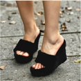 thumbnail image 4 of Pantoufles en Fourrure Semelles Épaisses Compensées Mode Extérieure pour Femmes, 4 of 9