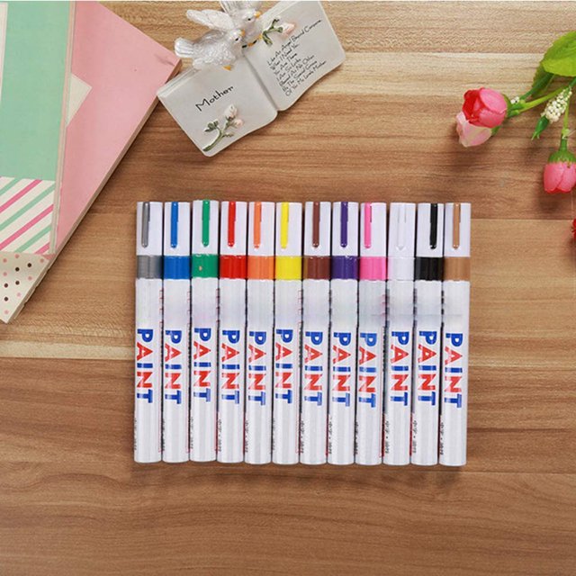 Rubber Pen Paint Marker Waterproof Permanent Car Tyre Tire Tread Paint Pen