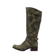 thumbnail image 1 of Womens Winter Boots With Belt Buckle Round Toe Low Heel Side Zipper Warm High Boots, 1 of 9
