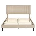 thumbnail image 4 of DeCoro Chicago Modern Tufted Upholstered Platform King Size Bed Frame, Linen, 4 of 11