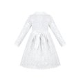 thumbnail image 2 of Robe Fille Dentelle Blanche Florale Perle Princesse Mariage Formelle Fête Soirée 7 Ans, 2 of 6