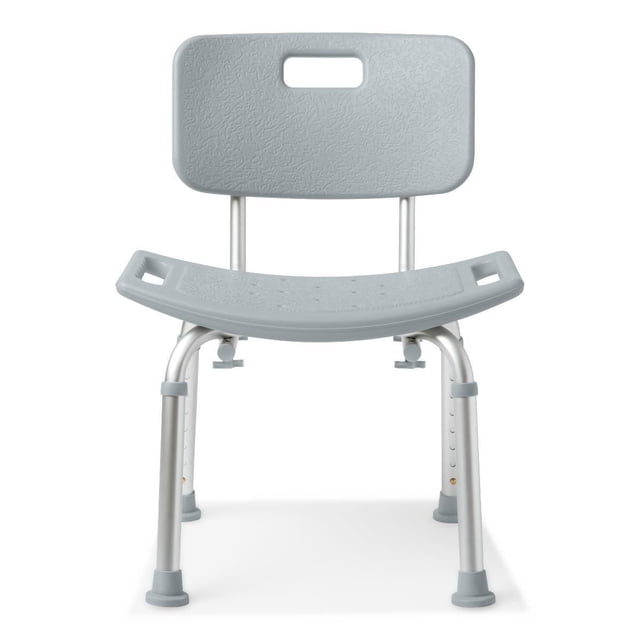 Chaise de douche en aluminium Medline avec dossier