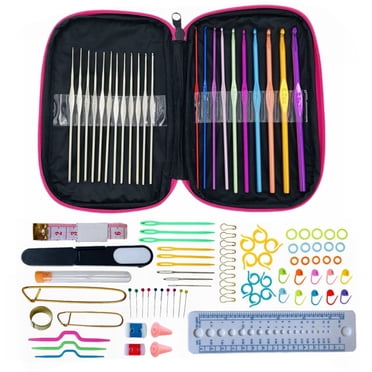 Aiguille à Crochet, Ensemble de 100 Crochets à Crochet Kit de Tricot Crochet Kit de Crochet pour Débutant Design Nouvelle Génération