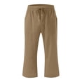 thumbnail image 4 of School Clothes for Girls Suet Pants for Girls Kids Comfortable High Waisted Wide Leg Pants Drawstring Elastic Trousers Comfy Straight Leg Long Pants With Pockets, 4 of 5