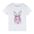 thumbnail image 3 of TZEWGL Cute Shirt For Toddler Cute Rabbit Graphic Short Sleeve Crewneck Clothing For Baby size 3-4T, 3 of 3