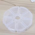 thumbnail image 1 of Bgsha Plastic Round 8 Grids Desktop Storage Box Travel Cosmetic Jewelry Organizer, 1 of 9