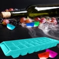 thumbnail image 4 of (2-Pack) Rinsvye Ice Cube Tray Plastic Whip N Ice Icing Stackable Ice Cube for Reusable Ice Cubes for Drinks Freezer 2 Pack 16 Tray Circle Cubes Per Tray for Silicone Tray Cocktail Whiskey Chocolate, 4 of 4