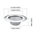 thumbnail image 3 of Stainless Steel Sink Strainer Filter Drain Protector 3 Inch Diameter Bathroom Kitchen Clog Prevent Hair Food Catcher Mesh, 3 of 8