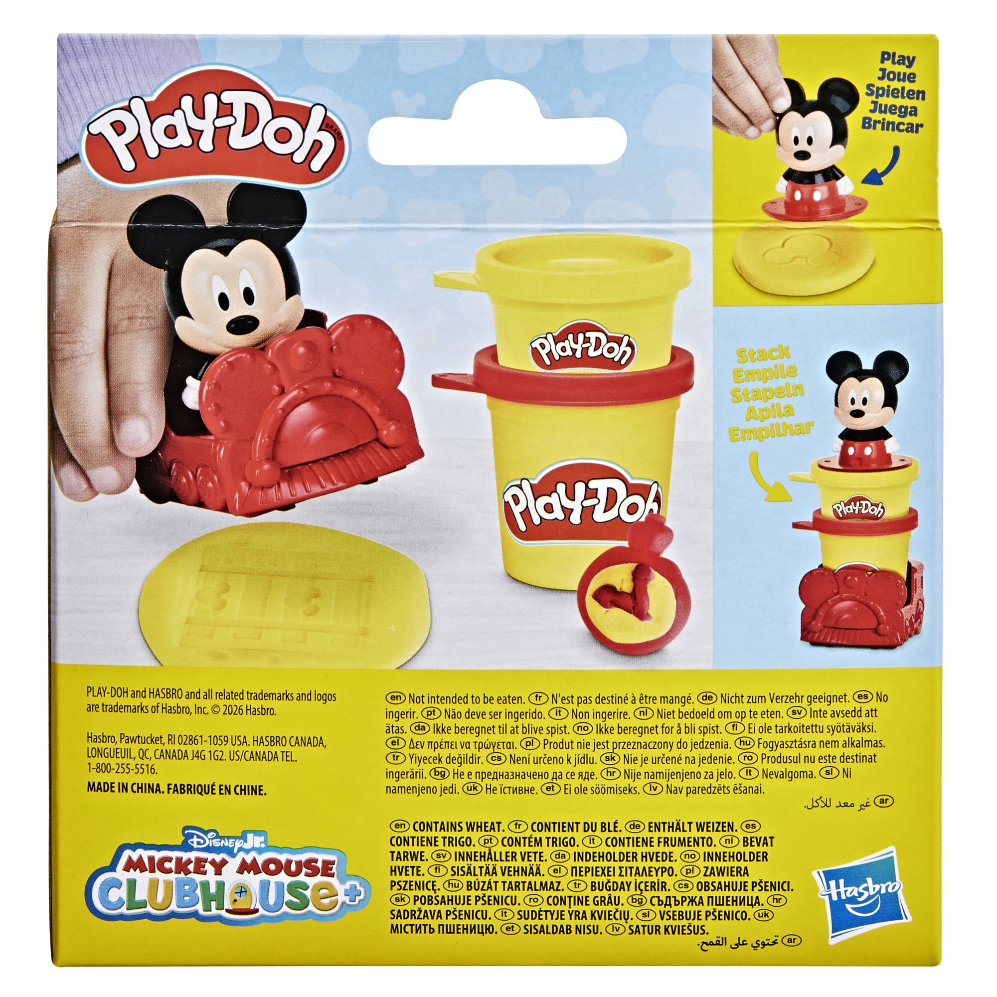 Play-Doh Disney Junior Créations au tampon Mickey Mouse, coffret de pâte à modeler