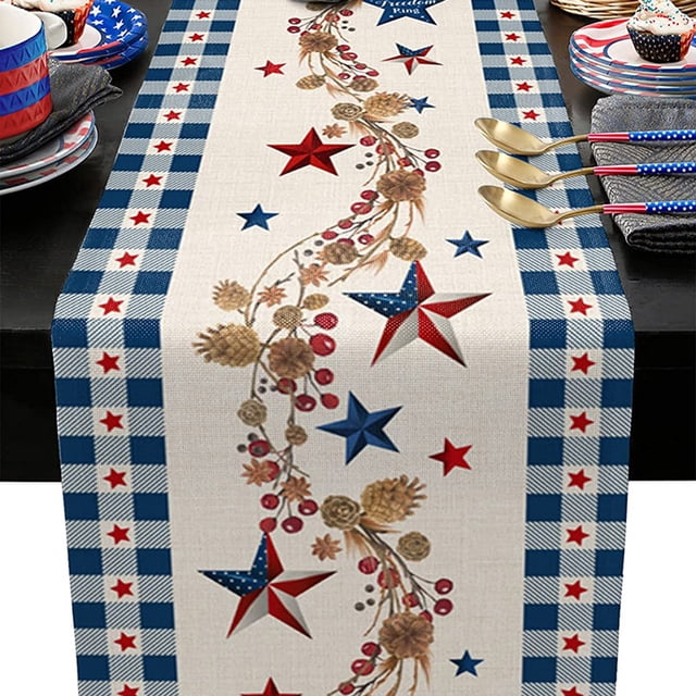 ⚡ Big Sale ! American Independence Daily Table flag Printed Living Room Table Coffee Table Festival Decoration Cloth Northern European Tablecloth