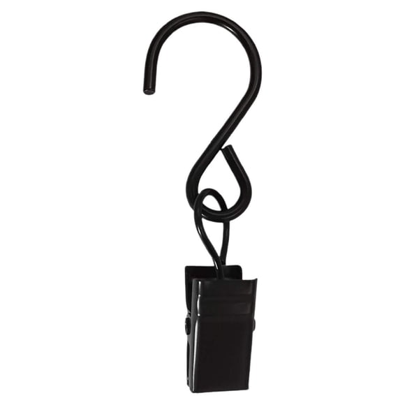 Feltree Metal S-hook with Clip S-shaped Curtain Shower Curtain Accessory Hook Outdoor Party Light Hook