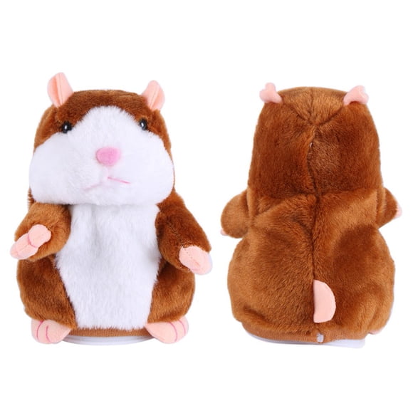 Hot Children Talking Hamster Plush Lovely Toy Sound Record Speaking Hamster Talking Toys Light brown,lightbrown