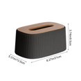 thumbnail image 2 of European-Style Elastic Tissue Box for Home and Office Desktop, Universal Fit, Durable Plastic with Rounded Edges, Modern Vertical Stripe Design(Black), 2 of 5