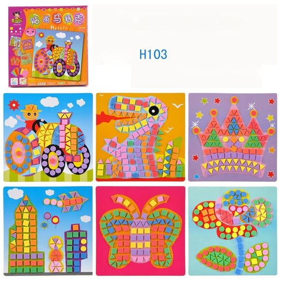 TIELUTT Kids Art & Craft Kit Childrens Play Activity Decoration Sticker Set Kids Games 2-4 Animal for Toddlers 1-3 Building Games for Kids Ages 4-8 Kids Girls Activities for Kids Ages 3-5