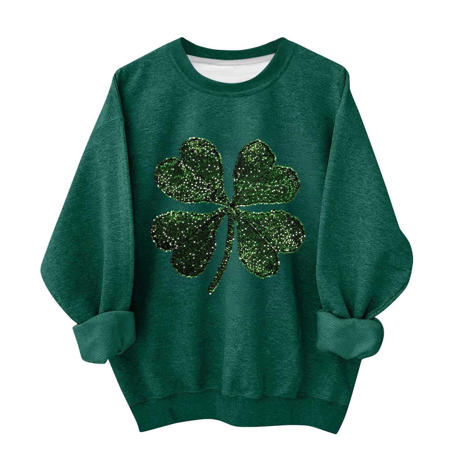 SDNall Chandail à Manches Longues pour Enfants de la Saint-Patrick, Chandail Doublé en Molleton pour Filles pour la Chaleur, Haut à Capuchon Décontracté à Col Rond
