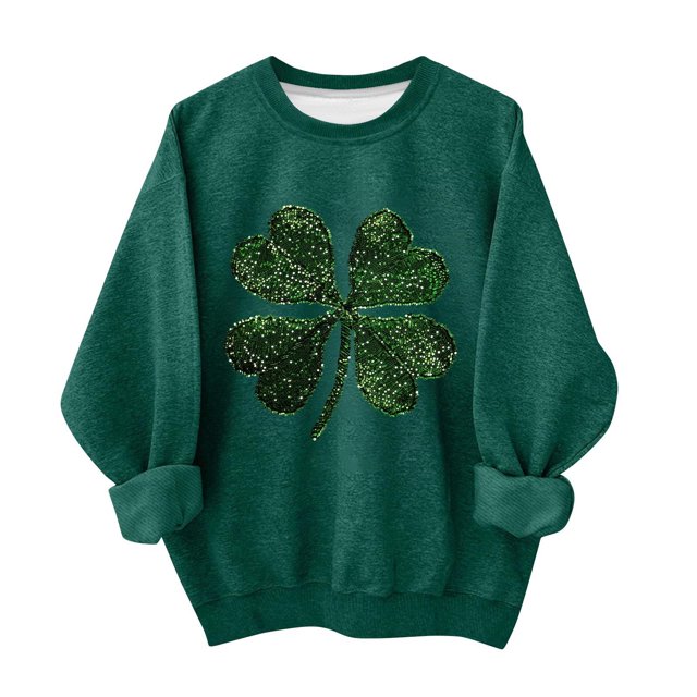SDNall Chandail à Manches Longues pour Enfants de la Saint-Patrick, Chandail Doublé en Molleton pour Filles pour la Chaleur, Haut à Capuchon Décontracté à Col Rond