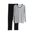 thumbnail image 2 of RKSTN Ensemble de Pyjama pour Homme Ensembles de Pyjamas à la Mode Automne Détente Col Rond Manches Longues Chandail Ensembles de Pjs Confortable 2 Pcs Décontracté Tenue d'Intérieur d'Hiver, 2 of 3