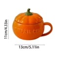 thumbnail image 3 of Chmadoxn Kitchen Storage & Organization, Thanksgiving Day Cute Ceramic Pumpkin Tableware Household Pumpkin Bowl With Lid Microwaveable Halloween Pumpkin Bowl Ceramic Pumpkin Bowl, 3 of 6