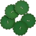 thumbnail image 1 of Mibo 5pcs Nylon Resin - Daisy Shape - Festive Holiday Button - 64L(40mm) - 2 Hole - Forest Green, 1 of 4