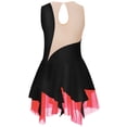 thumbnail image 2 of Jhaoyu Robe de Patinage à Glace Sans Manches pour Filles avec Strass Scintillants, Robe de Danse Gymnastique Noire&Rouge 10, 2 of 4