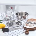 thumbnail image 4 of MasteelfCA 10-Piece Set Stainless Steel Chocolate Melting Pot Cheese Fondue Set Kitchen Accessories, 4 of 7