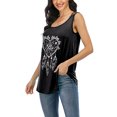 thumbnail image 3 of LUXUR Débardeurs pour Femmes Sans Manches Haut d'Été Col Rond Pull Décontracté Camisole Imprimé Cœur Noir m, 3 of 4