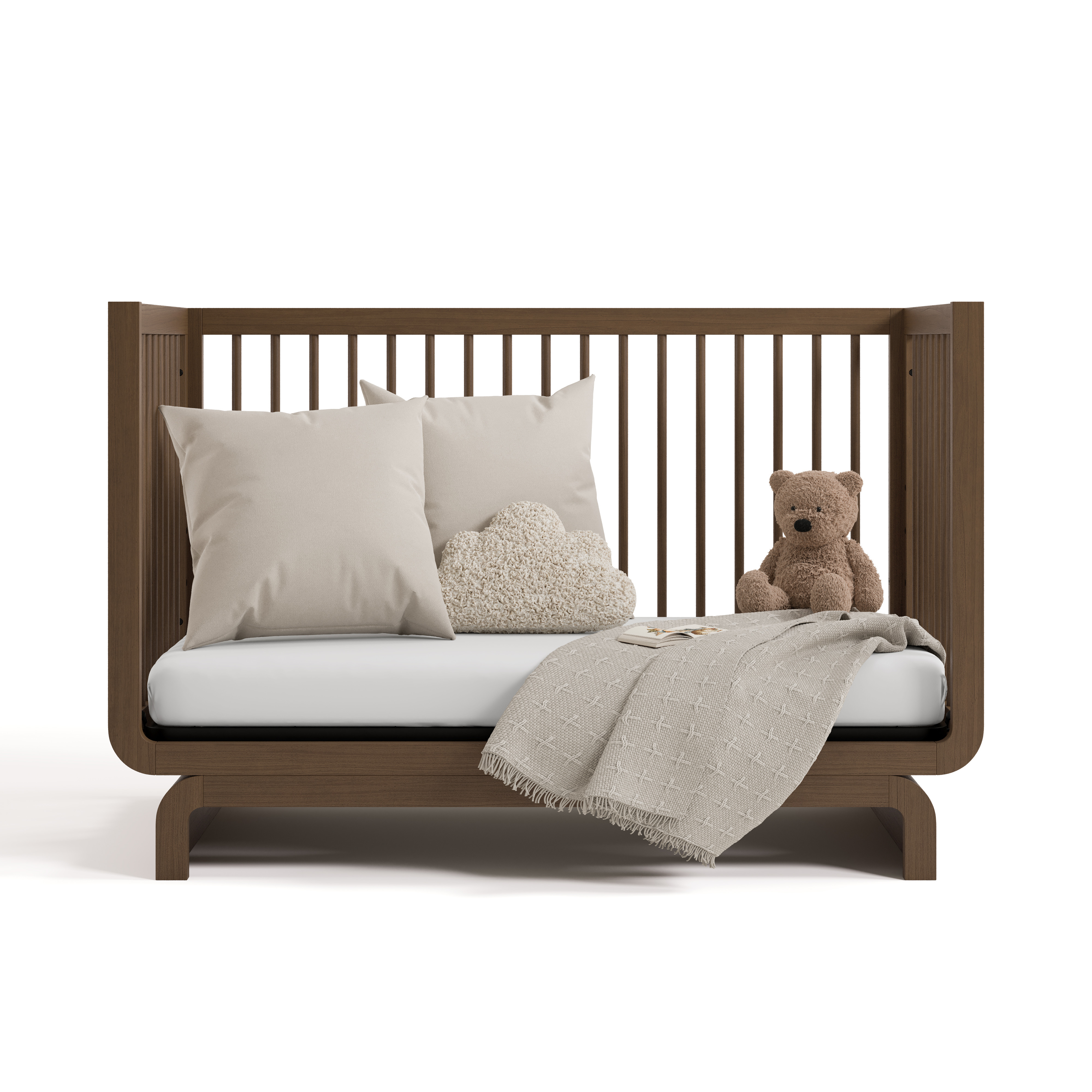 Storkcraft Santorini 5-in-1 Convertible Crib, Hazelnut