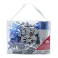 thumbnail image 1 of Modern Frost Bow and Ribbon Kit, Silver, Blue & White, 18 Bows & 72 ft by Holiday Time, 1 of 9