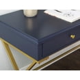 thumbnail image 3 of Parker Blue and Gold Campaign Desk, 3 of 9