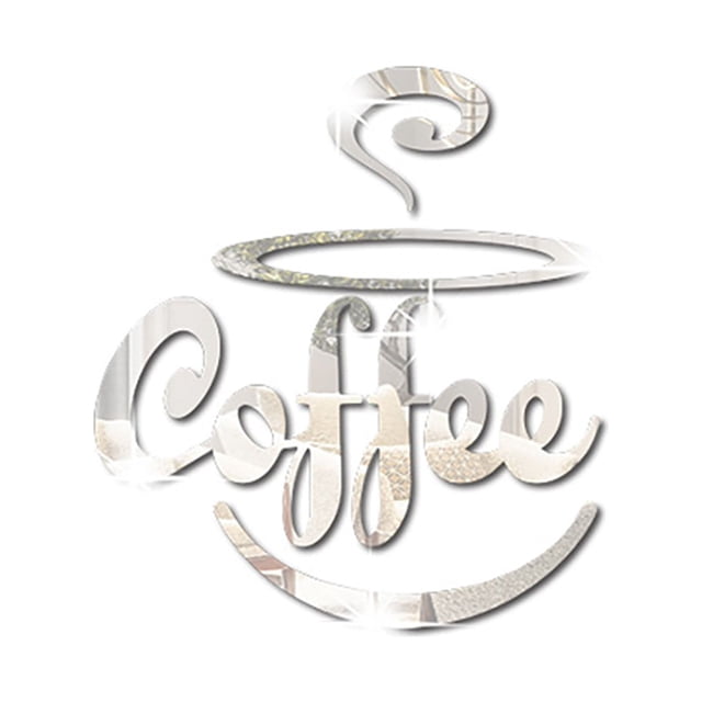 Wall Sticker for Wall - Acrylic Coffee Cup Restaurant Theme Wall Decals to Enhance and Homes