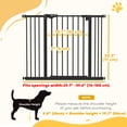 thumbnail image 3 of PawHut 30 Inch High Pet Gate, Dog Gate for Stairs, 29"-39.4" Width, 3 of 9