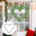 thumbnail image 2 of Heart Shaped Wreath Iron Base Creative Flower Arrangement Wreath Form Garland Black 25cm, 2 of 9