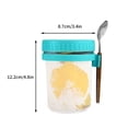 thumbnail image 3 of Overnight Oats Jars with Lid and Spoon, Leak-Proof 350ML Glass Containers for Breakfast Meal Prep, Portable Cereal Jars for DIY Oats Yogurt Salad Office Gym, 3 of 5