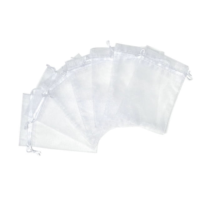 Sacs de Protection pour Fruits en Filet à l'Épreuve des Oiseaux, Lot de 100 – Sacs en Filet Réutilisables à Cordon pour Fruits, Légumes, Fleurs, Rangement, Respirants et Transparents