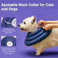 thumbnail image 4 of Pet Recovery Collar After Surgery Dog Cone Collar With Adjustable Neck Drawstring Waterprrof Dog Protective Donut Collar for Small Medium Large Pets, 4 of 7