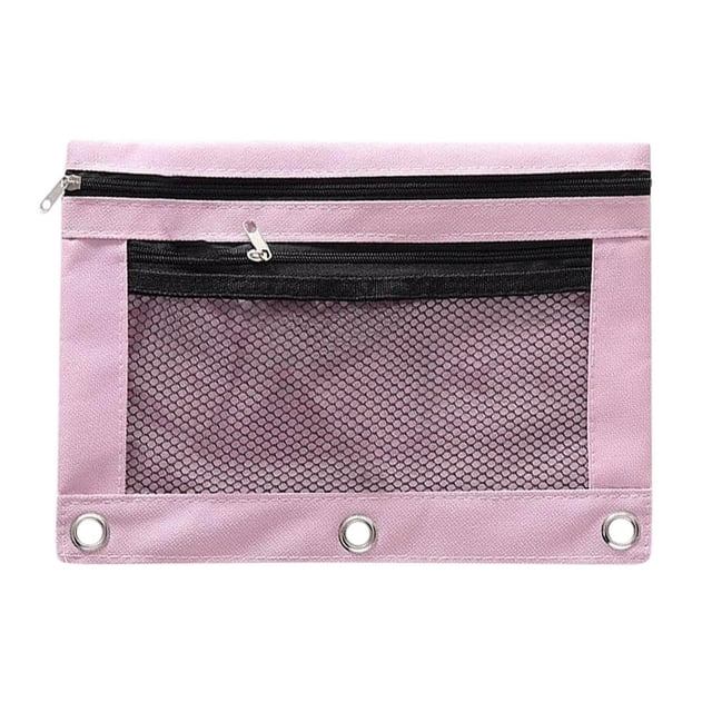 LOVEVER sovlvnd Trousse à Crayons 3 Anneaux en Tissu Oxford Bleu Ciel