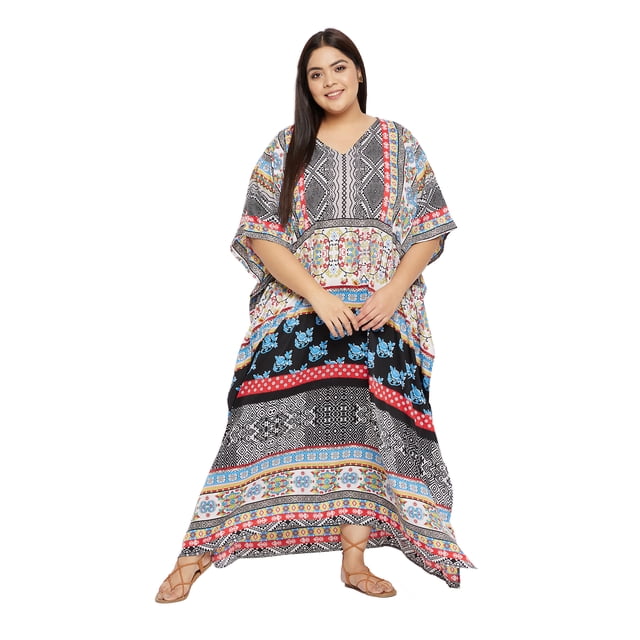 Caftans Longs pour Femmes Grande Taille Robe Caftan Robe de Soirée Fête Été Plage Robe d'Été Manches Kimono Longues Robes Décontractées en Ligne
