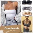 thumbnail image 4 of HBFAGFB Womens Bras Light Non Slip Adjustment Strapless Underwear Front Button Built-In Bra Gray,Beige Size 90E, 4 of 9