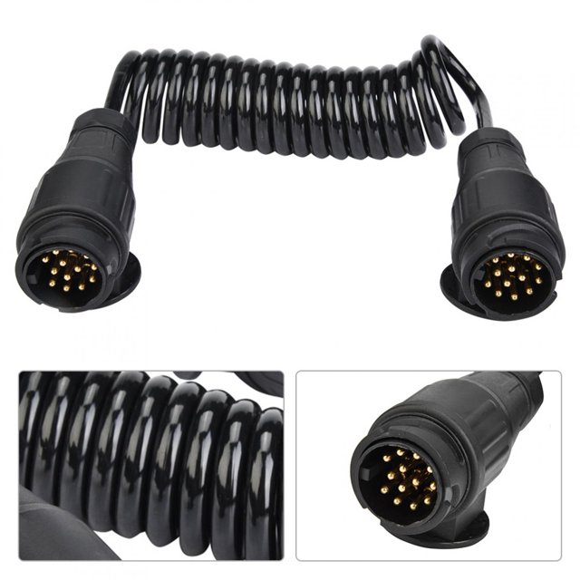 Fiche de Remorque, Adaptateur de Câble de Câblage à Ressort 13 Broches pour Remorque