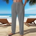 thumbnail image 5 of Dagugfen Lounge Pants for Men Elastic Waist Drawstring Loose Lightweight Travel Beach Pants Work Pants, 5 of 5