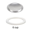 thumbnail image 3 of MYG Rubber Seal/Rings+Filter -Replacement- Sizes 6 Cup Espresso coffee Maker Moka Pot, 3 of 9