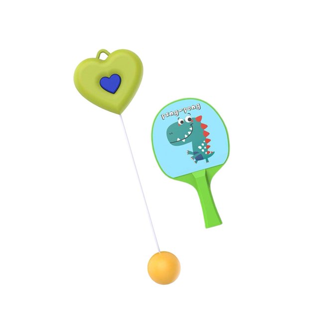 Indoor Hanging Table Tennis Trainer Self Pong Paddles Workout Set Button Portable green 1 Paddle