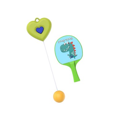 Ensemble de Tennis de Table Suspendu Intérieur Auto-Entraînement Bouton Paddles Portable Vert 1 Paddle